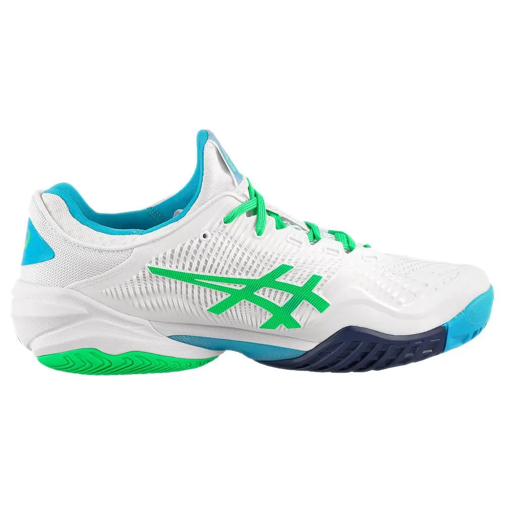 Durable Sole Asics Men's Court FF 3 - White/New Leaf