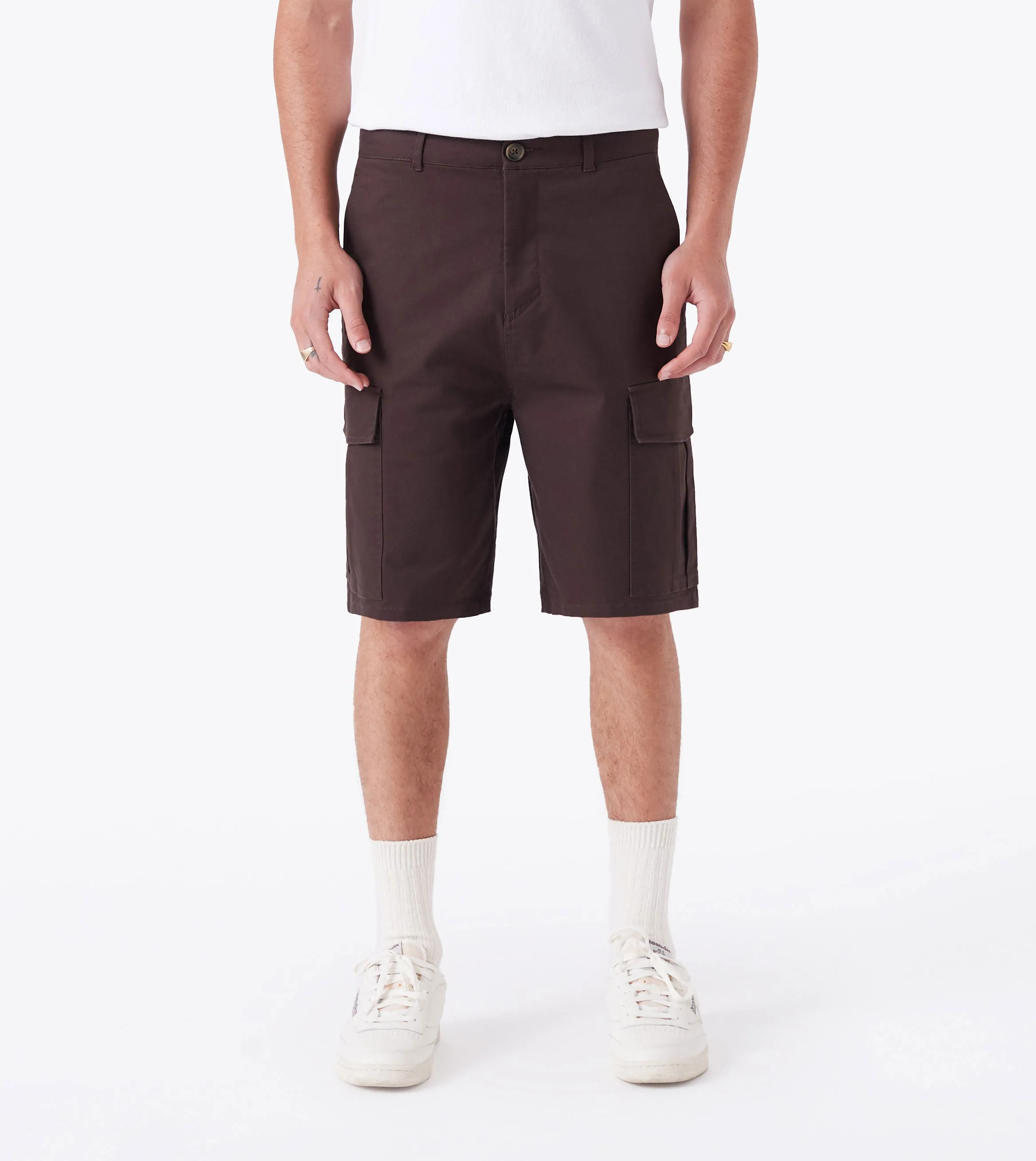 Box    Cargo Short Dk Choc Wide Leg Silhouette athletic clothing