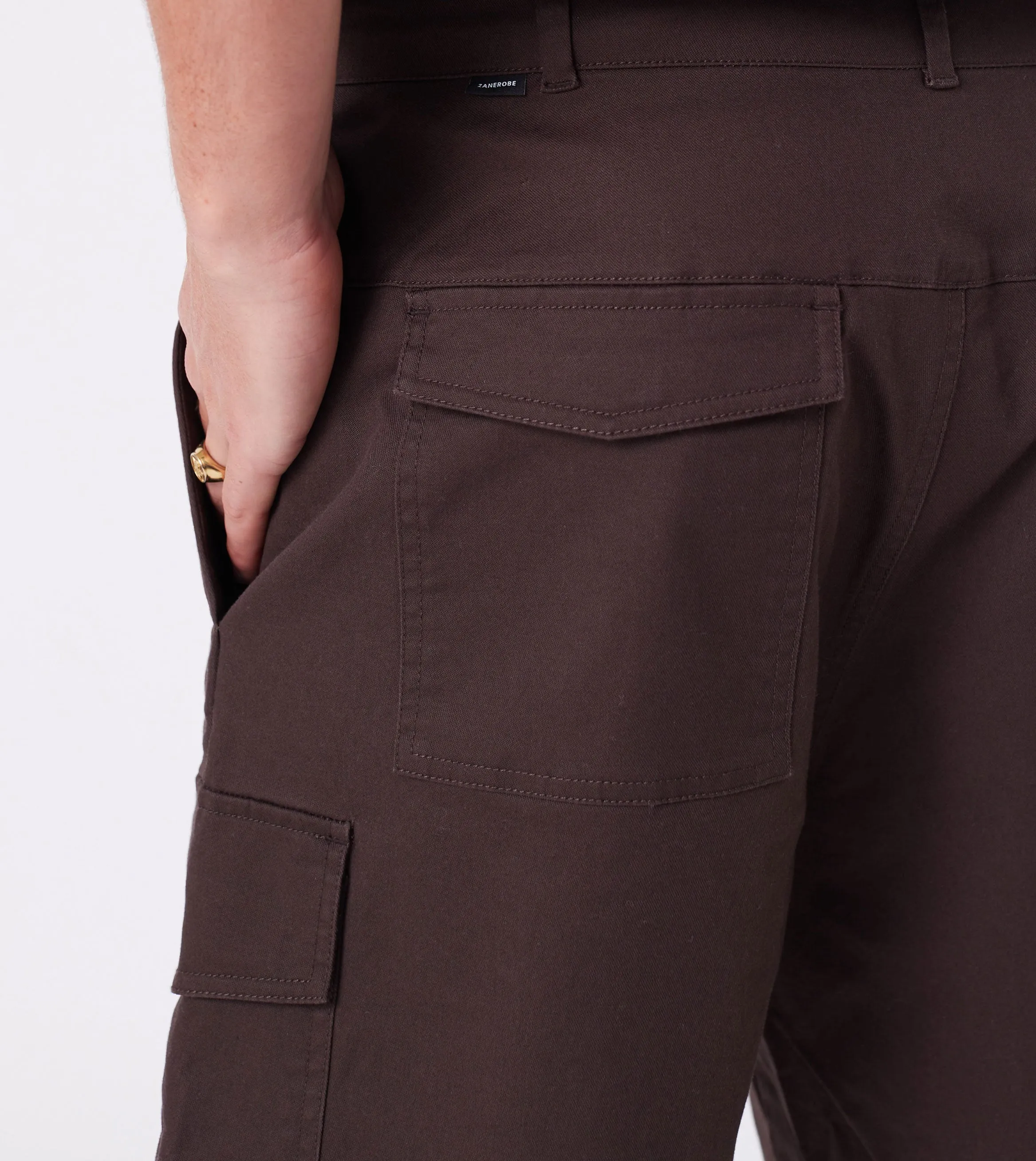 Quick Movement Fit Box    Cargo Short Dk Choc