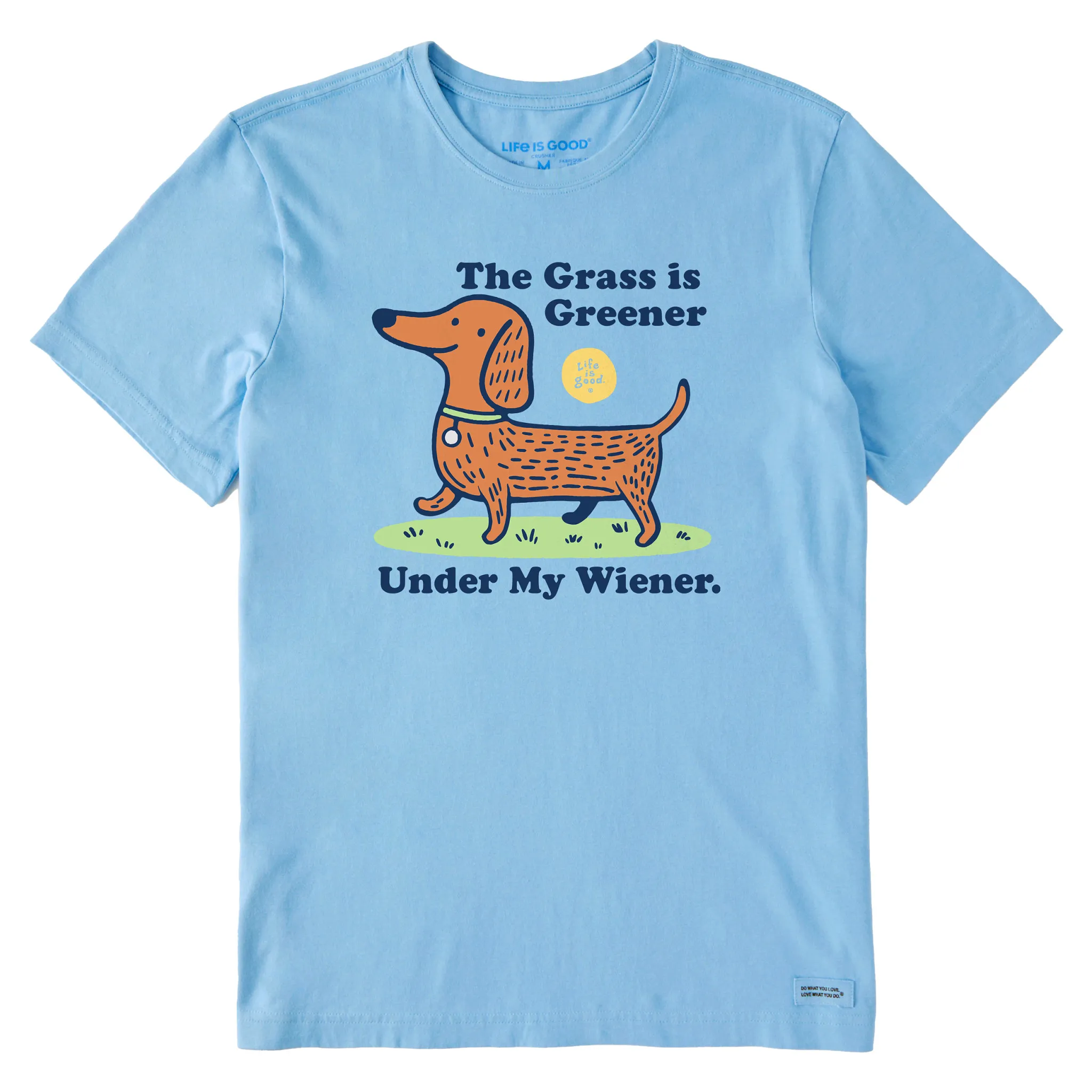 Men's Grass is Greener Wiener Short Sleeve Crusher Tee Fashion Essential