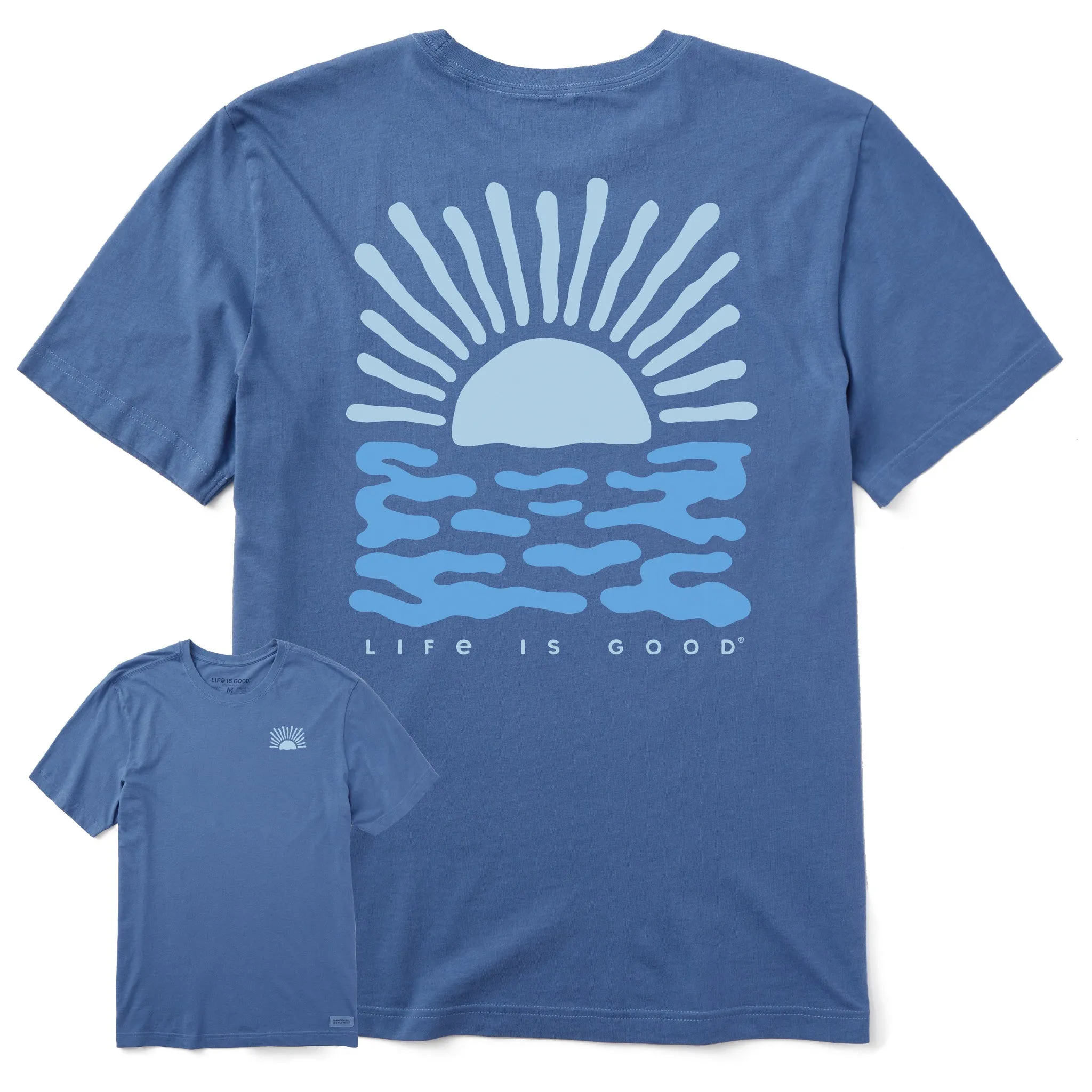 Men's Sun Over the Water Short Sleeve Tee Essential Style Wear Movie Night
