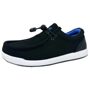 warm weather Course Comfort SK??NI Men's Golf Shoe Waterproof- Black/Royal