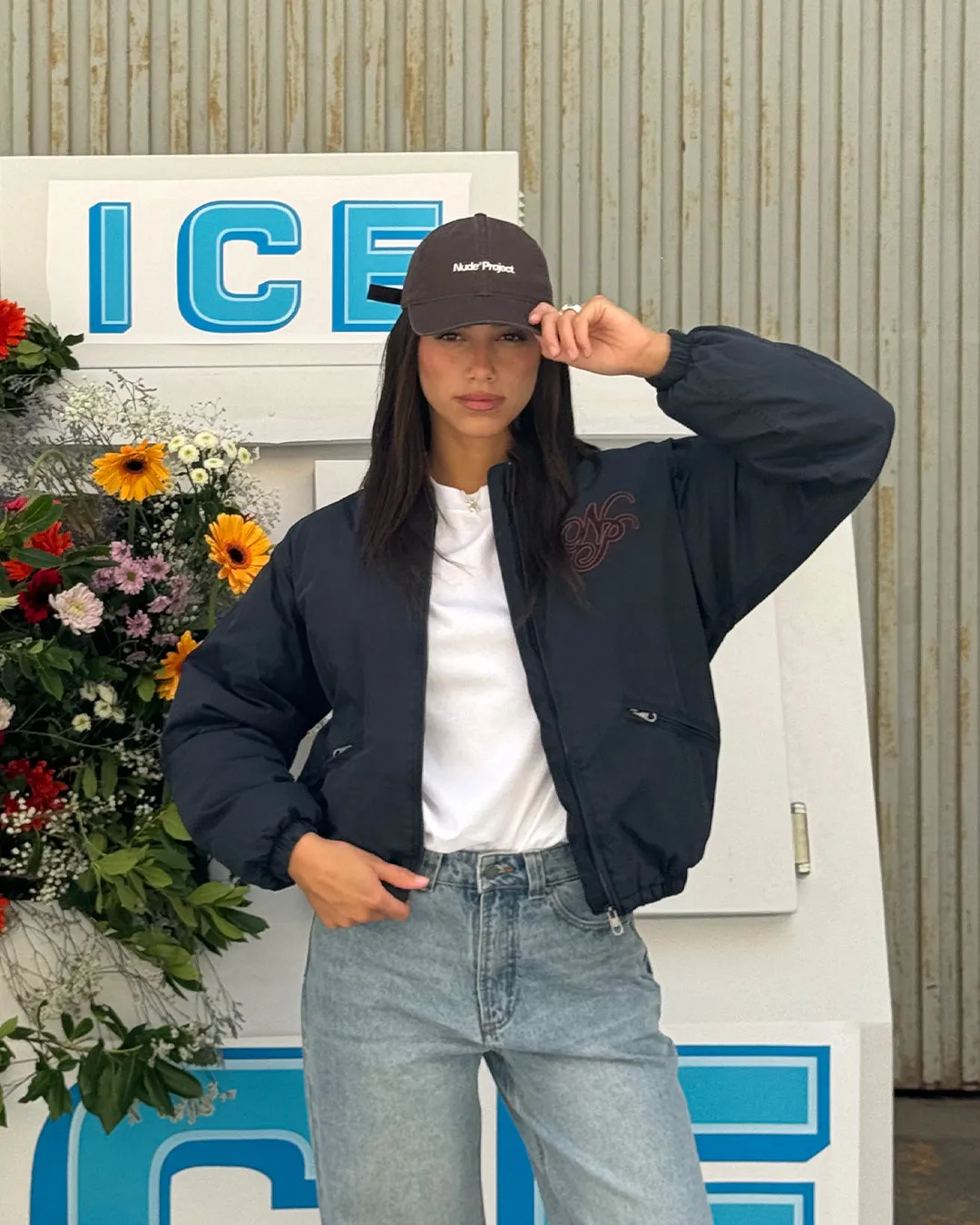 Matencio Jacket Ash Organic Cotton Blend Fleece Inside