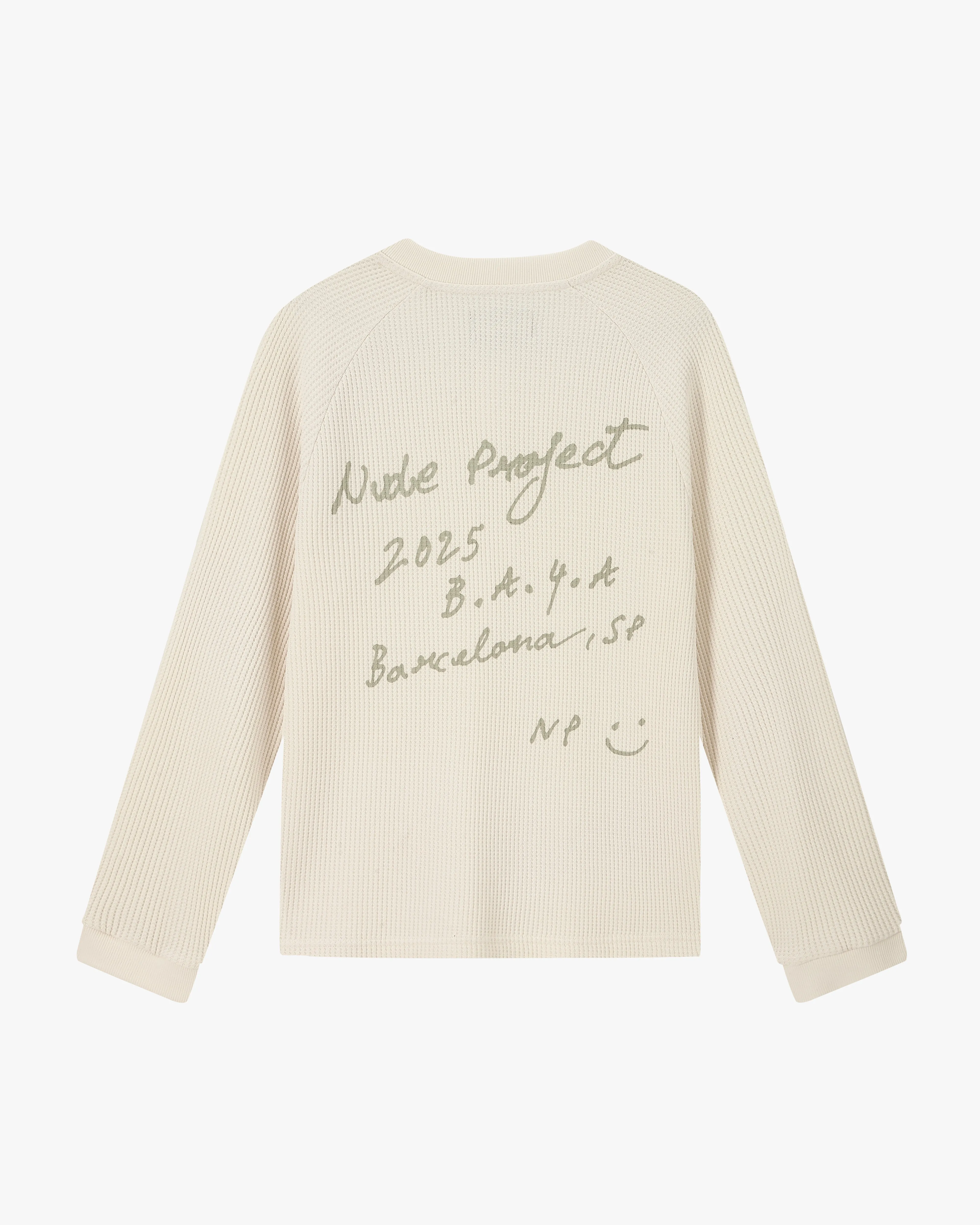 Global Soon Waffle Polo Off-White Ultra Fine Gauge