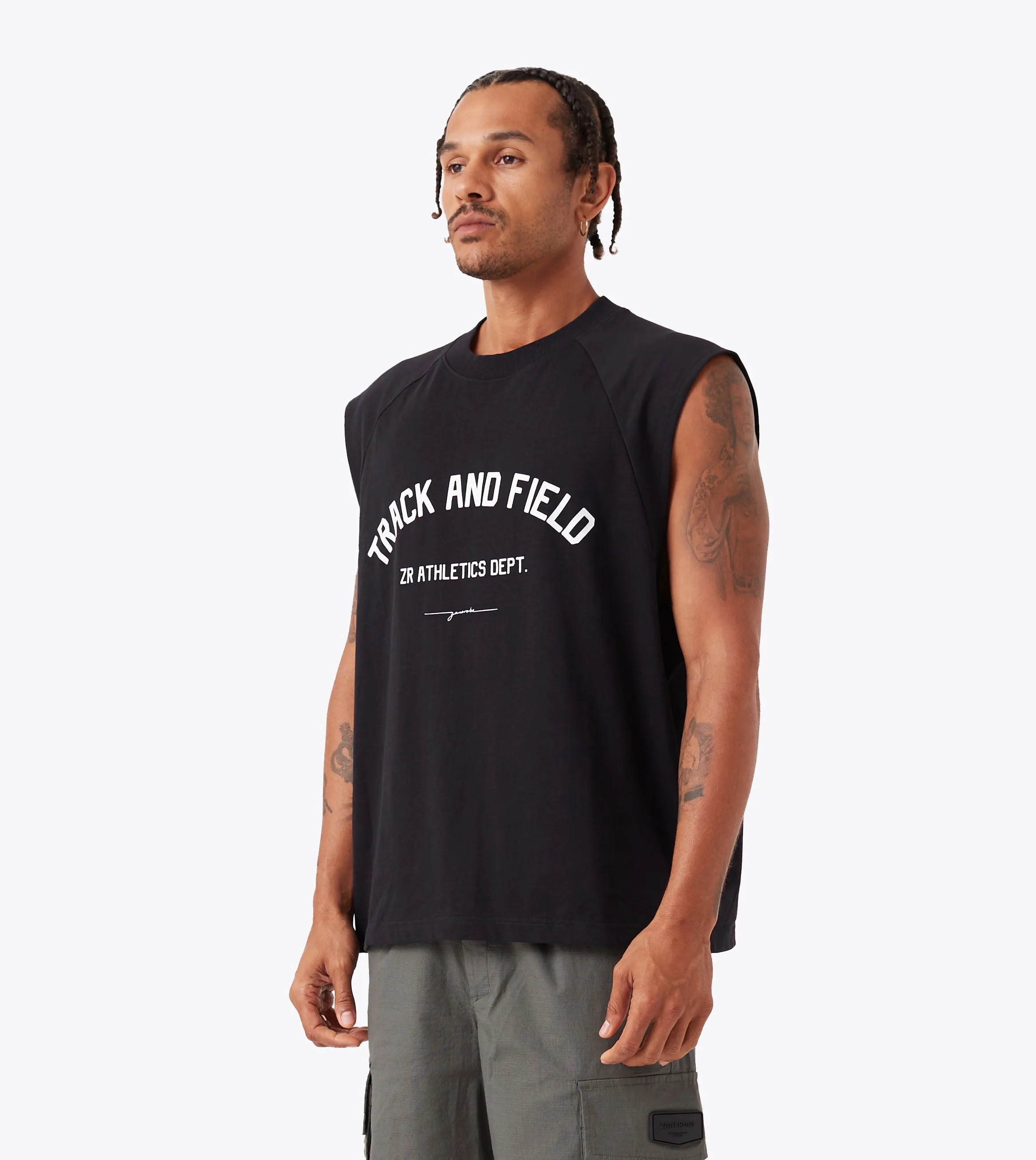 Ath. Raglan Muscle Black Stylish Design Lightweight Comfort