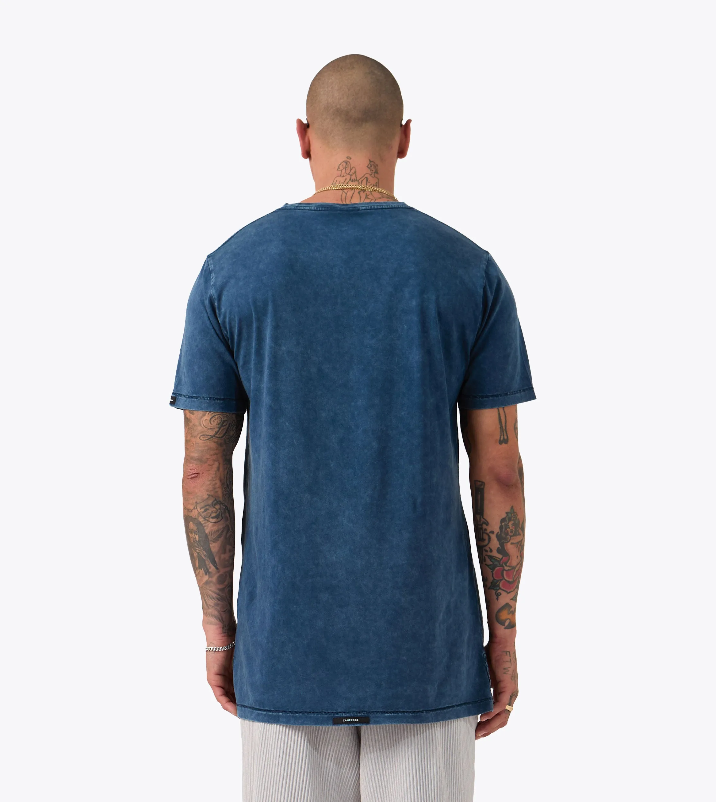 Flintlock Tee GD Navy Recycled Polyester Thread easygoing look