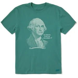 School spirit Silk combination Men's Who's Your Daddy? Short Sleeve Crusher Tee