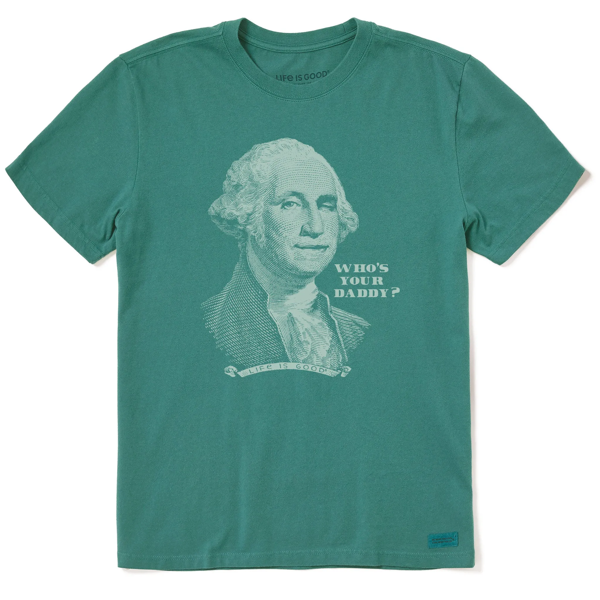 Men's Who's Your Daddy? Short Sleeve Crusher Tee Spandex Enhanced Elasticity Flexible Fit