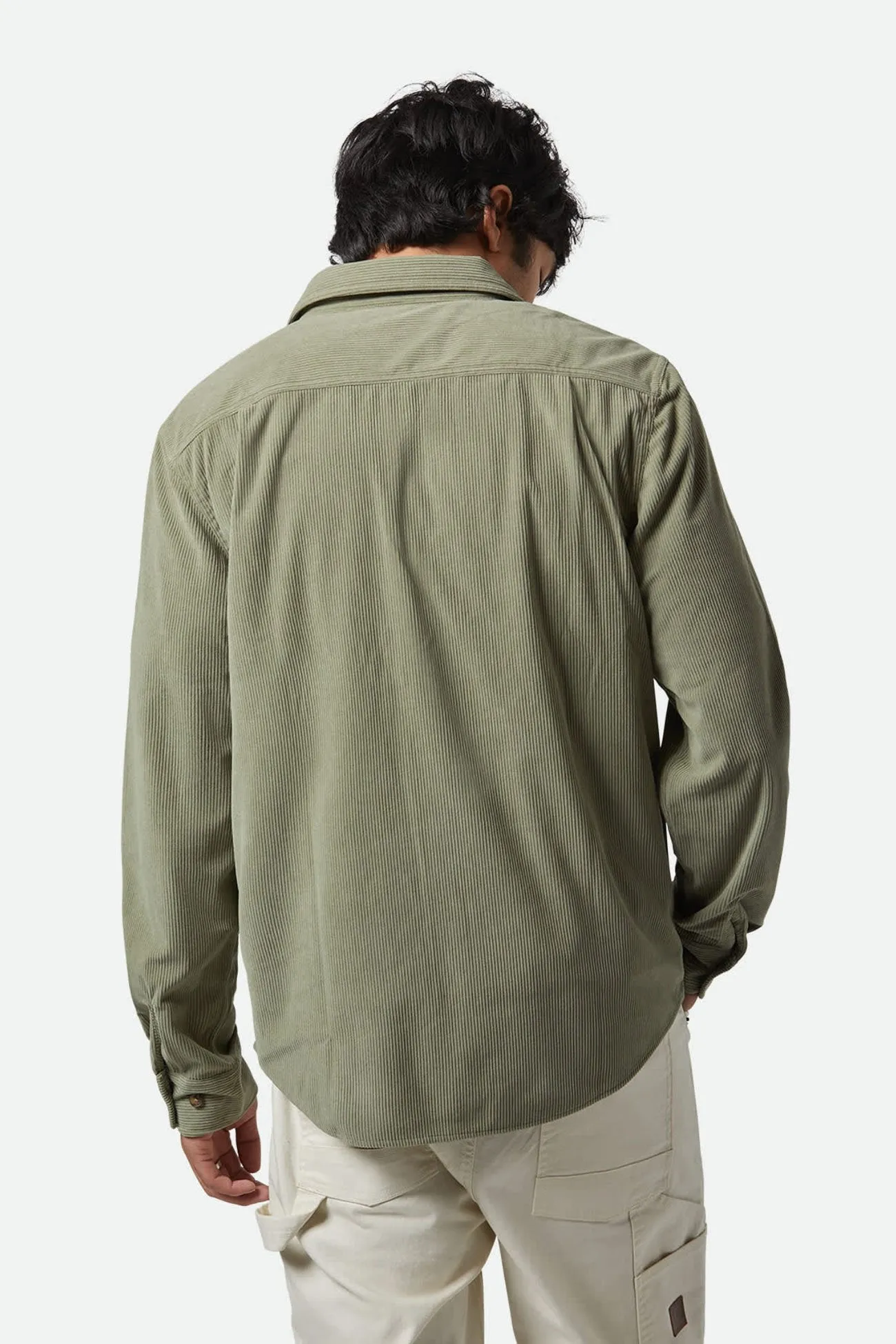 The Field Corduroy Overshirt Military Olive long sleeved Outdoor Outfit Style