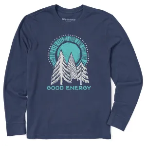 Men's Good Energy Trees Long Sleeve Crusher Tee Breathable fabric