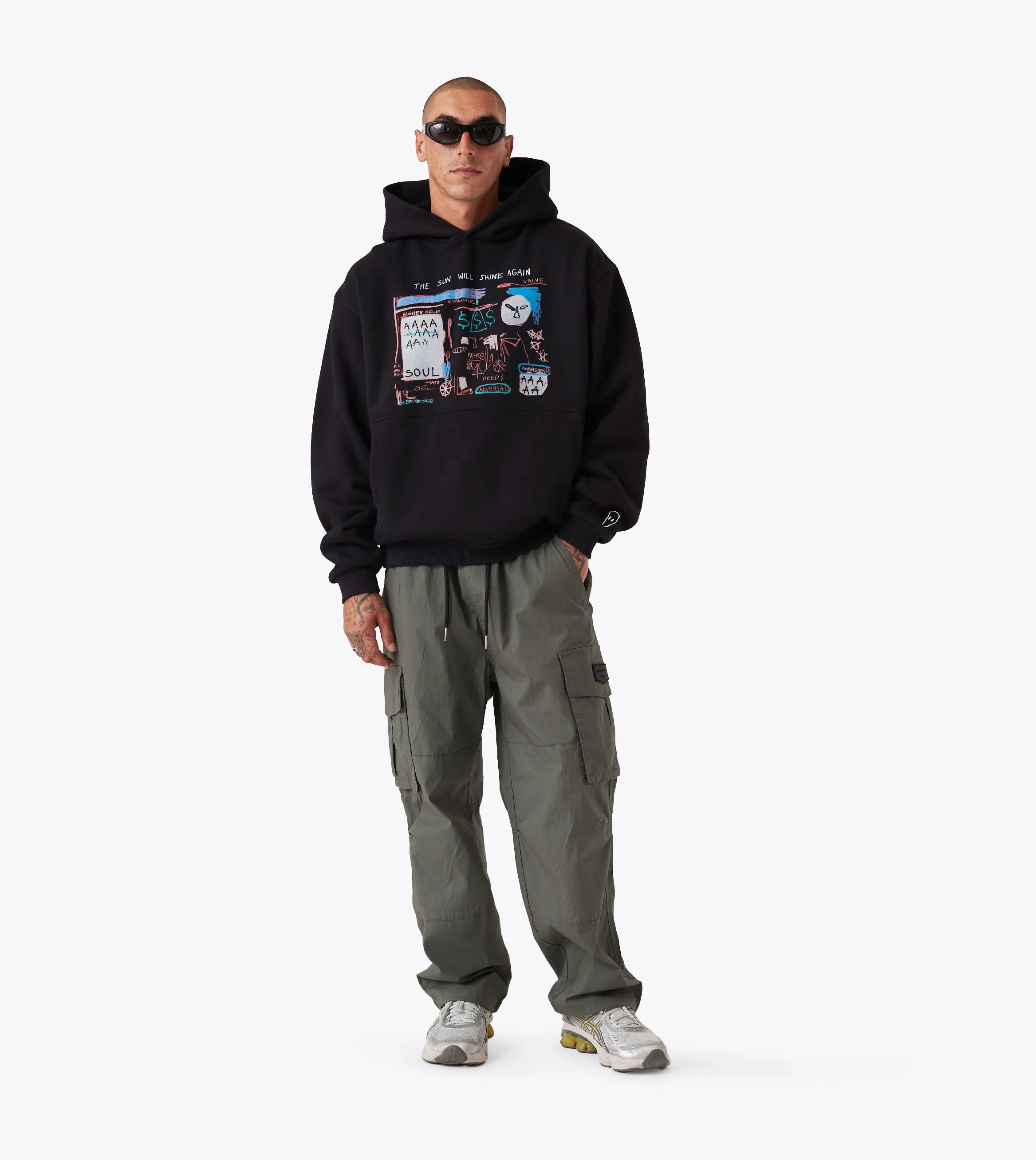 Musonga Box Hood Black Fresh Bold Casual Layer