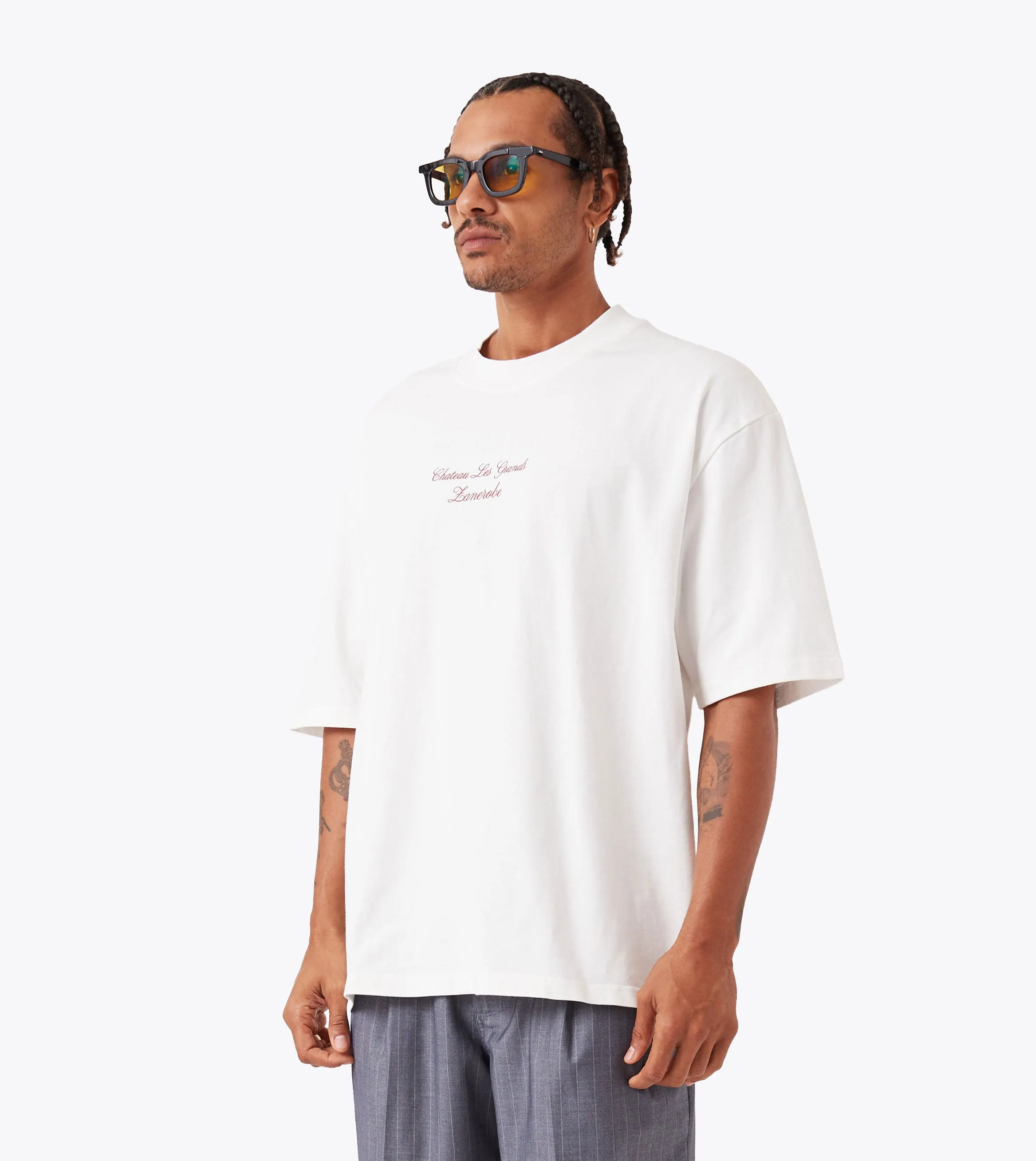 EcoConscious Processing Chateau Les Zanerobe Flow Tee Vintage White