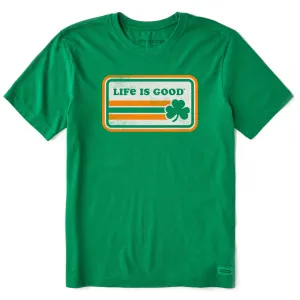 Men's Stripe Clover Short Sleeve Crusher Tee Breathable Performance