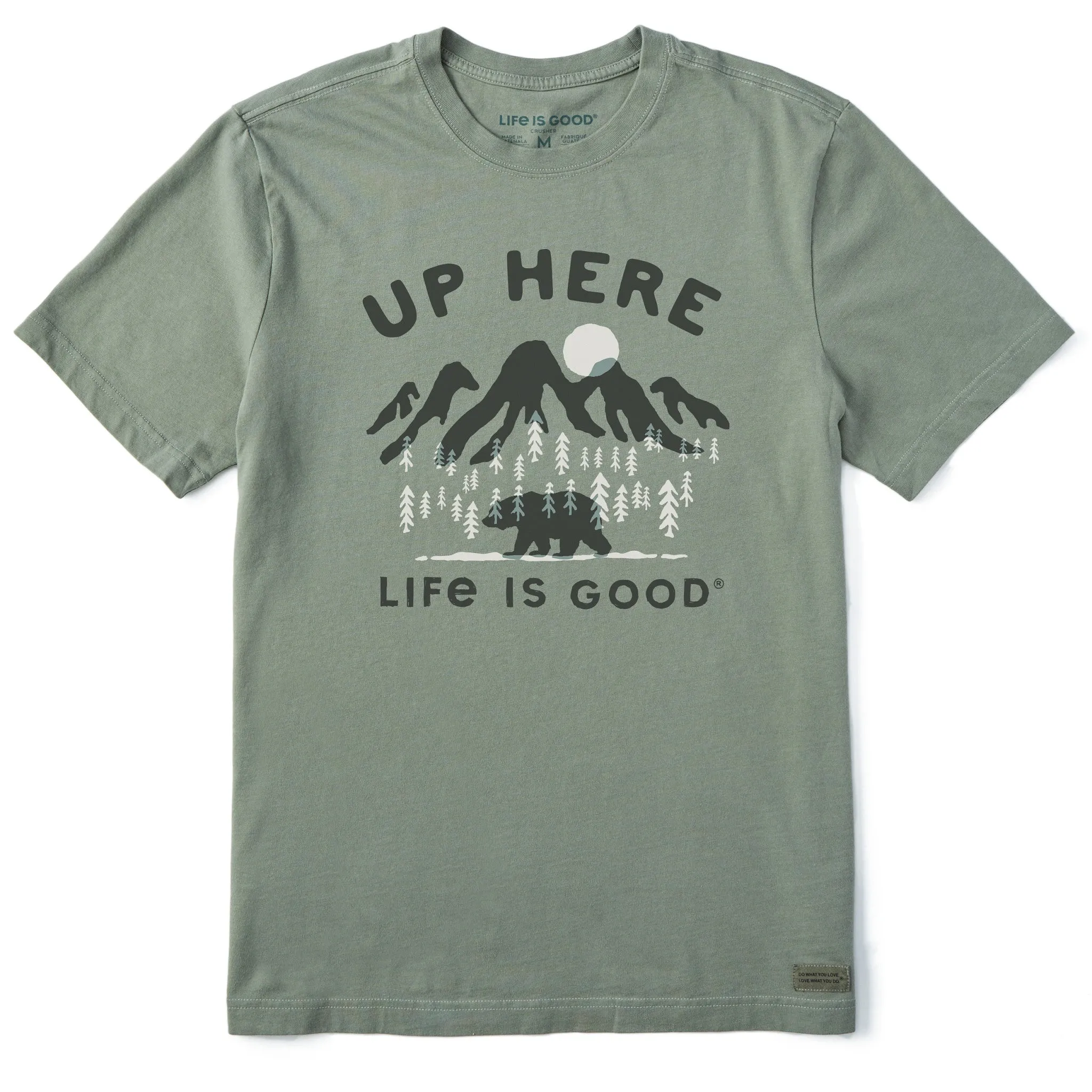 Men's Up Here Life is Good Short Sleeve Tee Everyday Top soft look