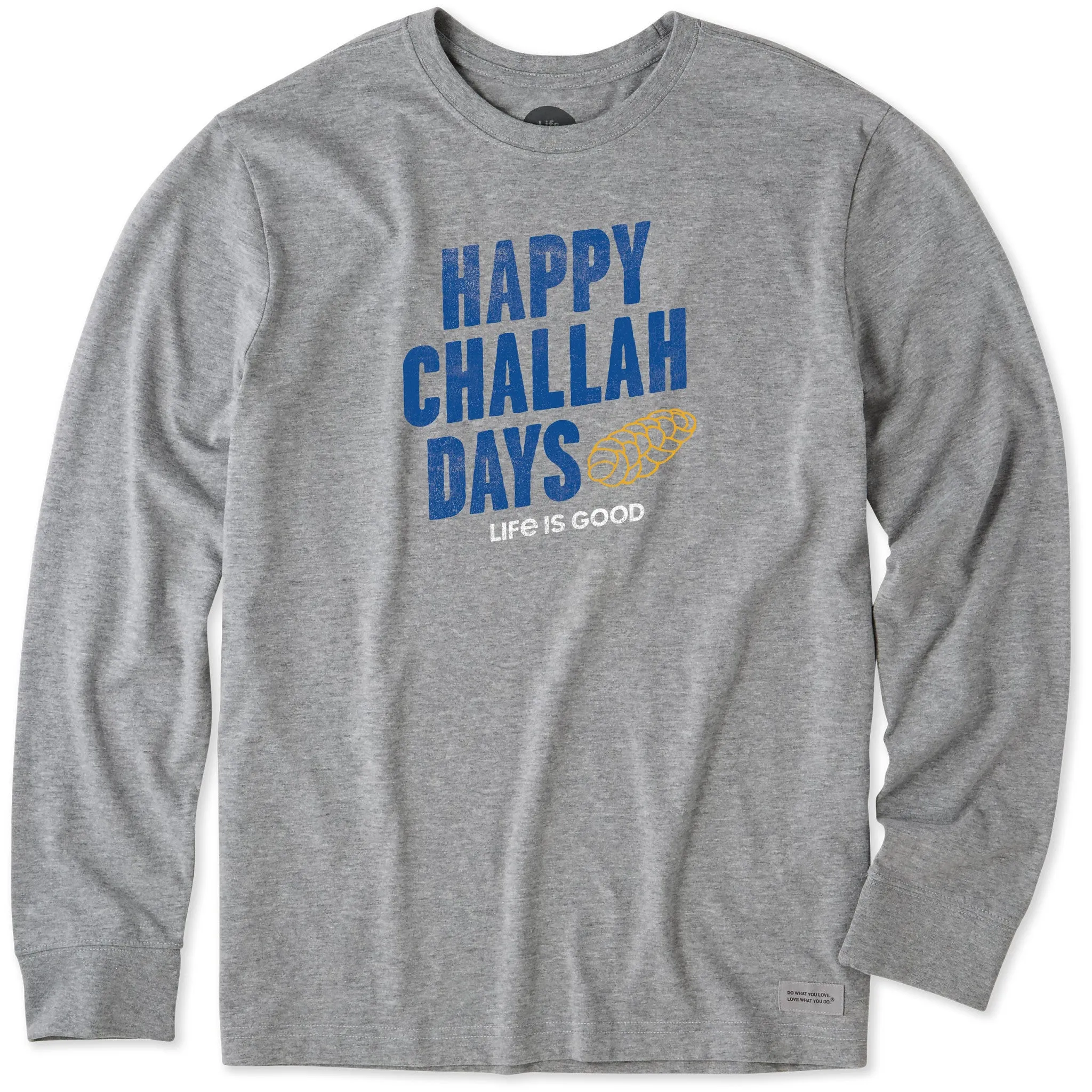 Men's Happy Challah Days Long Sleeve Crusher Tee Indoor Event Versatile Comfort Style