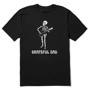 Men's Grateful Dad Guitar Short Sleeve Crusher Tee sports activity