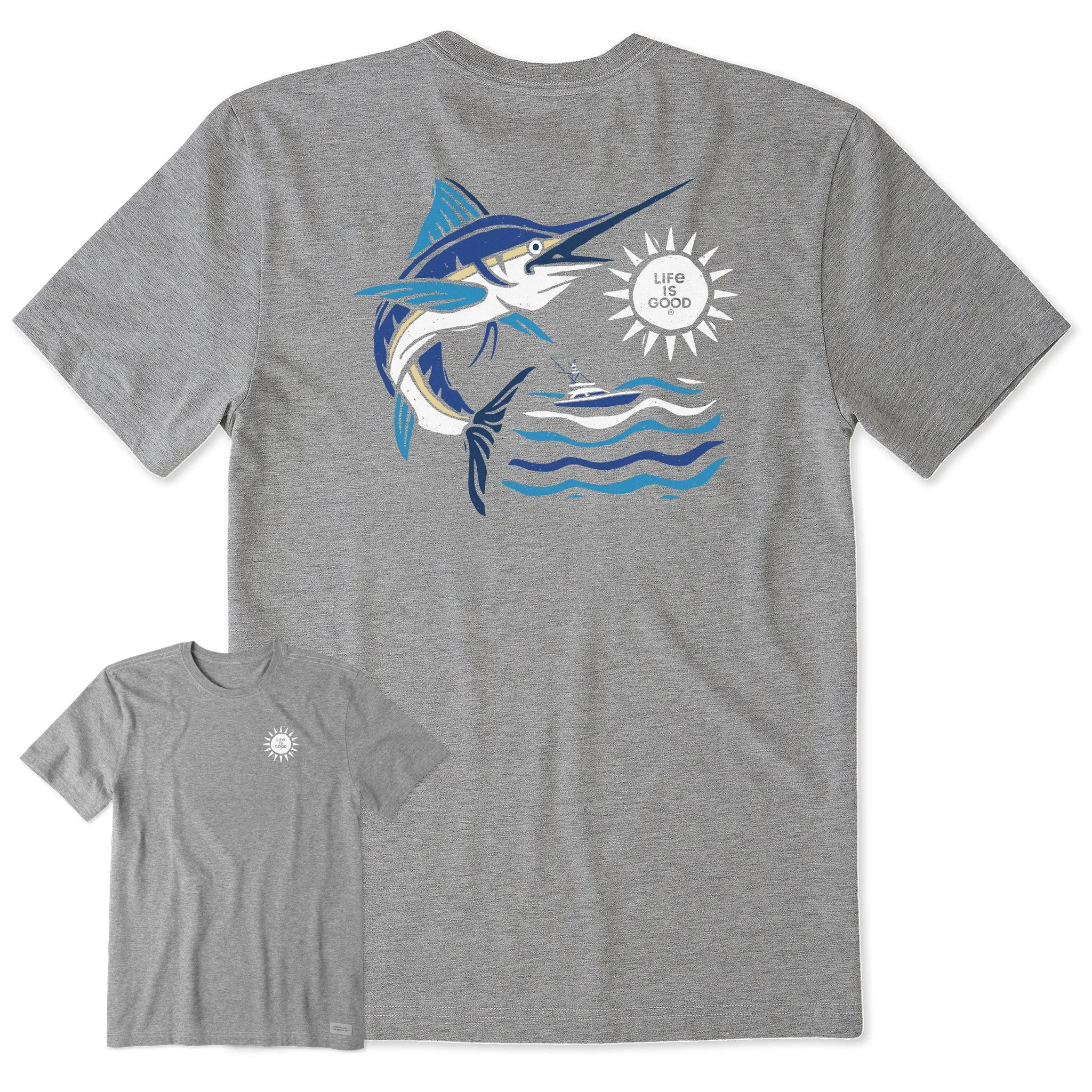 School spirit Men's Woodcut Marlin Short Sleeve Tee