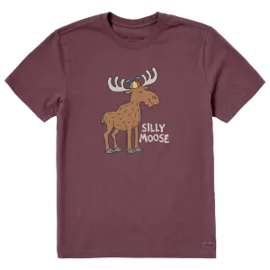 Men's Silly Moose Short Sleeve Crusher Tee Basic Wardrobe Piece Versatile Layering