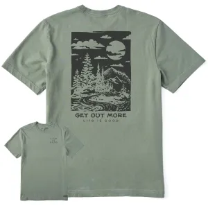 Men's Get Out More Stamp Short Sleeve Tee Hypoallergenic Textile