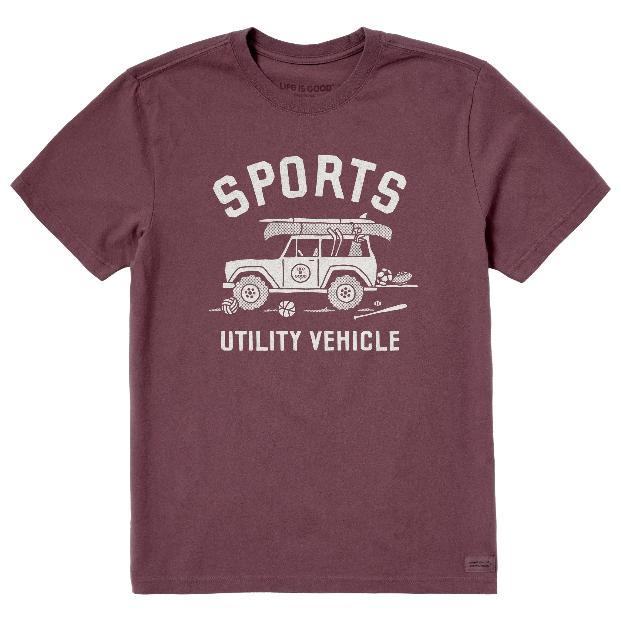 Side Vent Design Comfy Stretch Wear Men's Sports Utility Vehicle Short Sleeve Crusher Tee