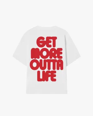 Always Late Tee White Travel Trend Look Drop Shoulder Cut