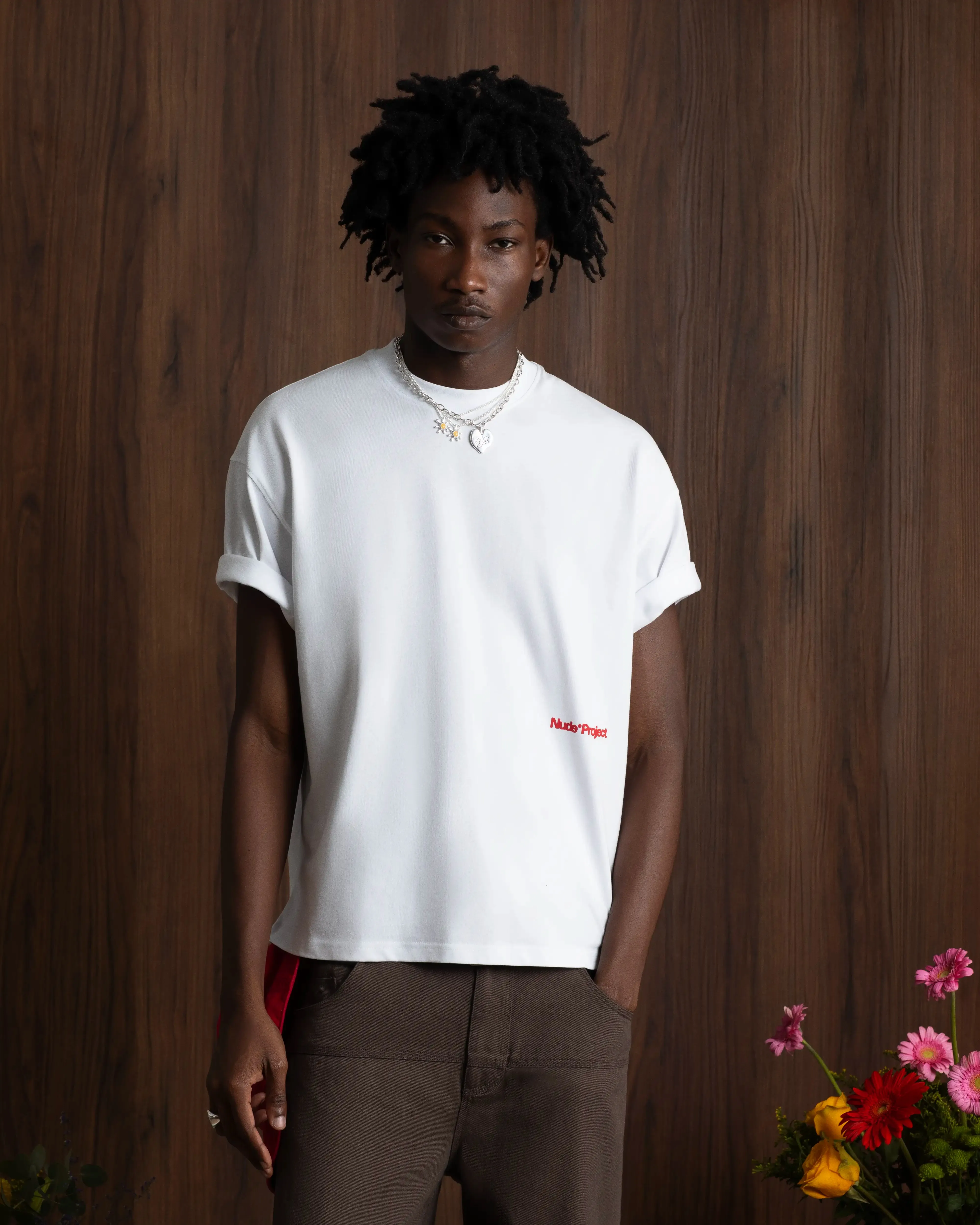 Relaxed and Easy Comfortable Piece Always Late Tee White