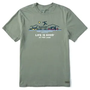Men's Fun at the Lake Short Sleeve Crusher Tee Comfy Touch