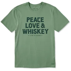 Men's Wordsmith Whiskey Short Sleeve Crusher Tee Quick Comfort Design SeamlessSidePanels