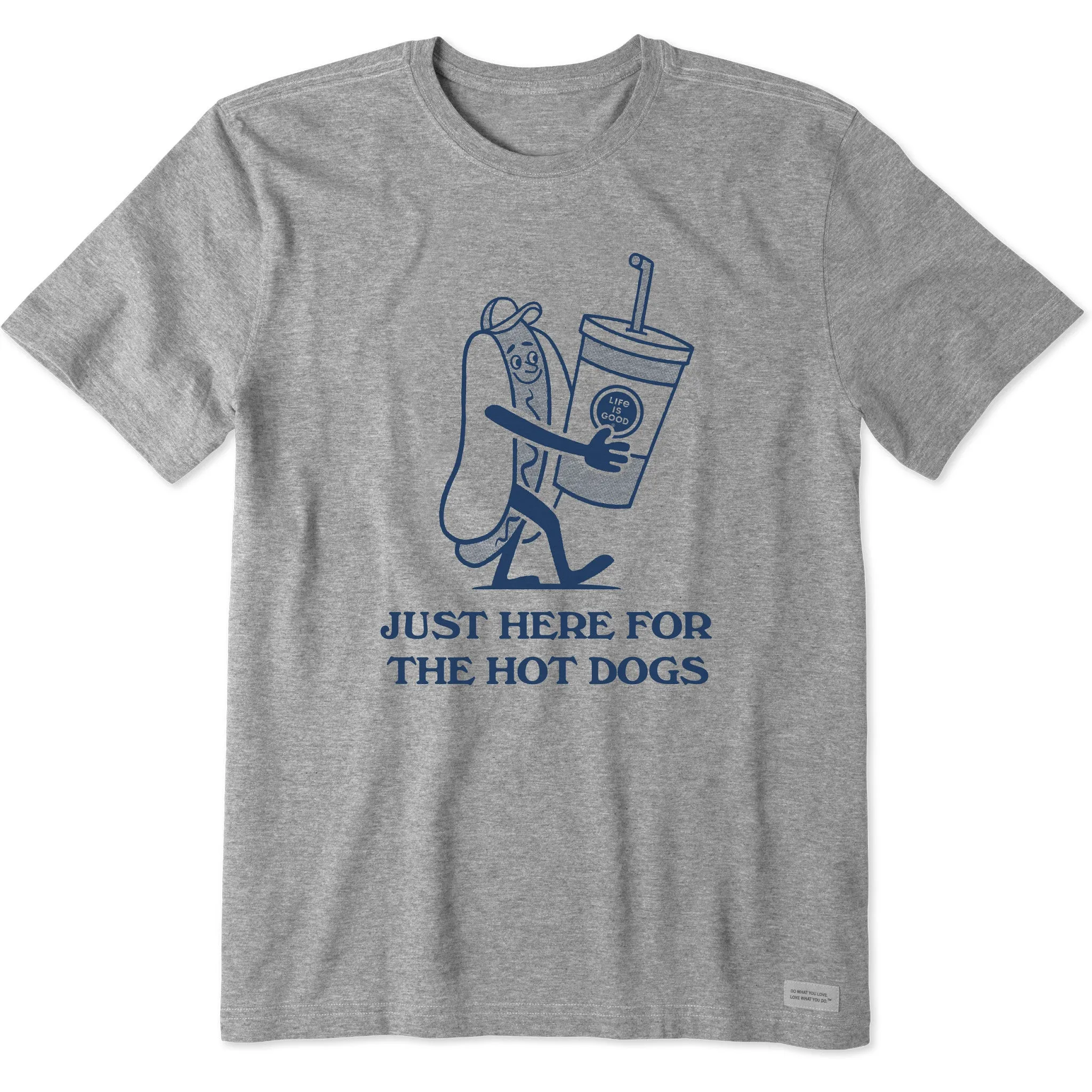 Non Fading Material Men's Here for the Hotdogs Short Sleeve Tee