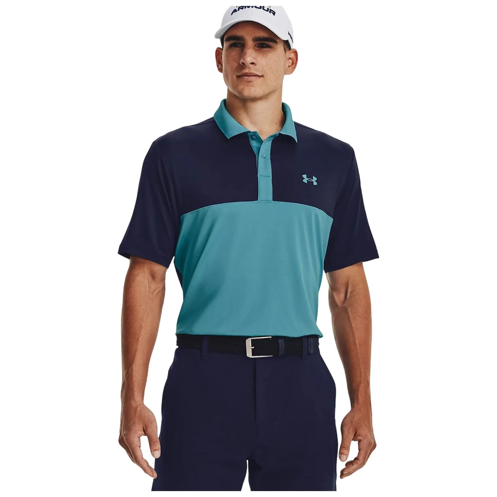 Under Armour Mens Performance 3.0 Colorblock Polo Shirt Non Iron Finish