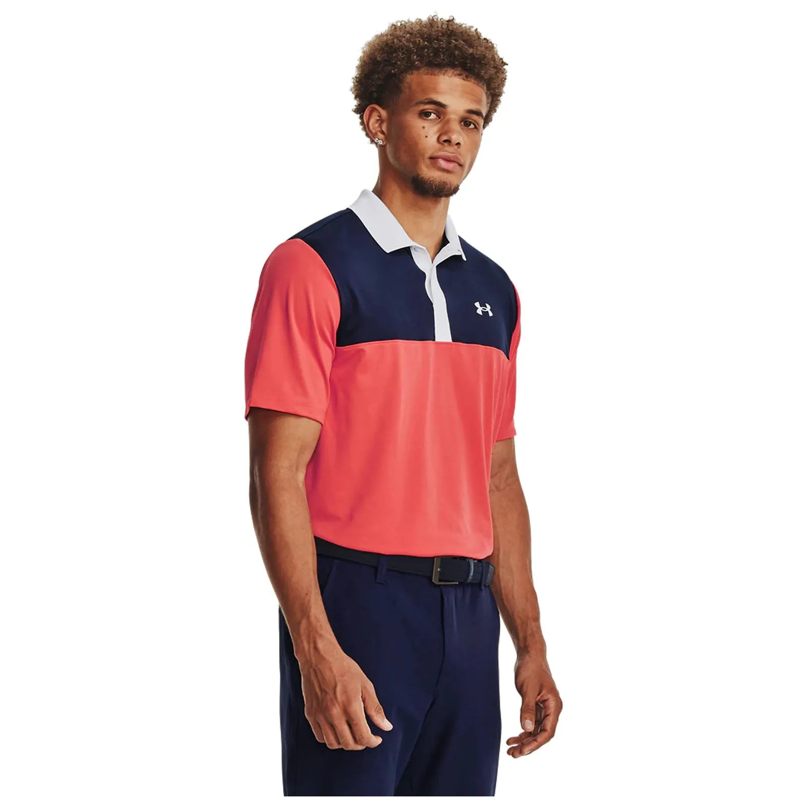 Under Armour Mens Performance 3.0 Colorblock Polo Shirt Performance Fabric TearResistant Fiber