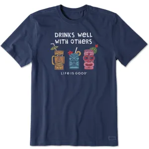 Teenager fashion anniversary Men's Tiki Drinks Well Short Sleeve Tee