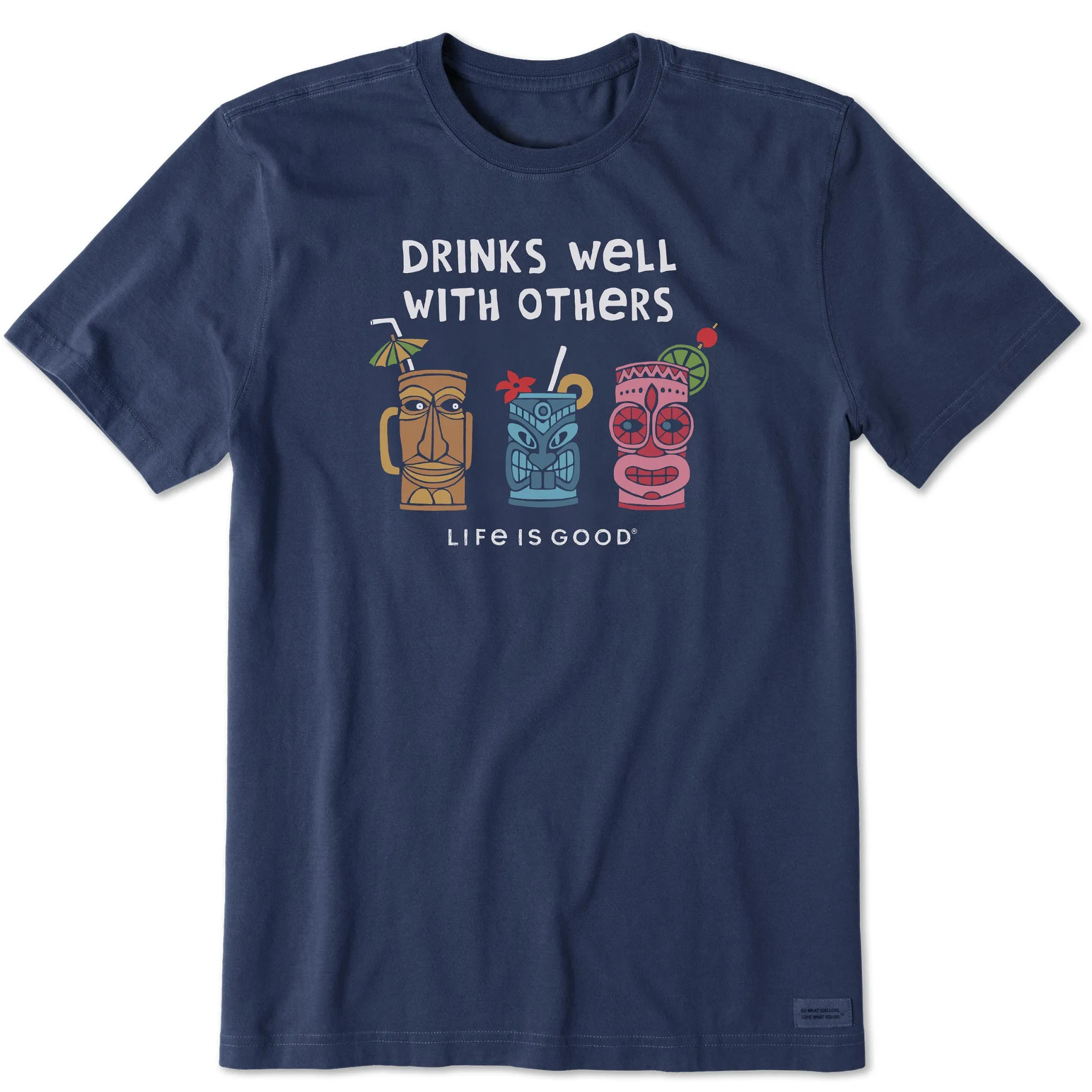 Perfect for Outdoors Perfect Design Men's Tiki Drinks Well Short Sleeve Tee