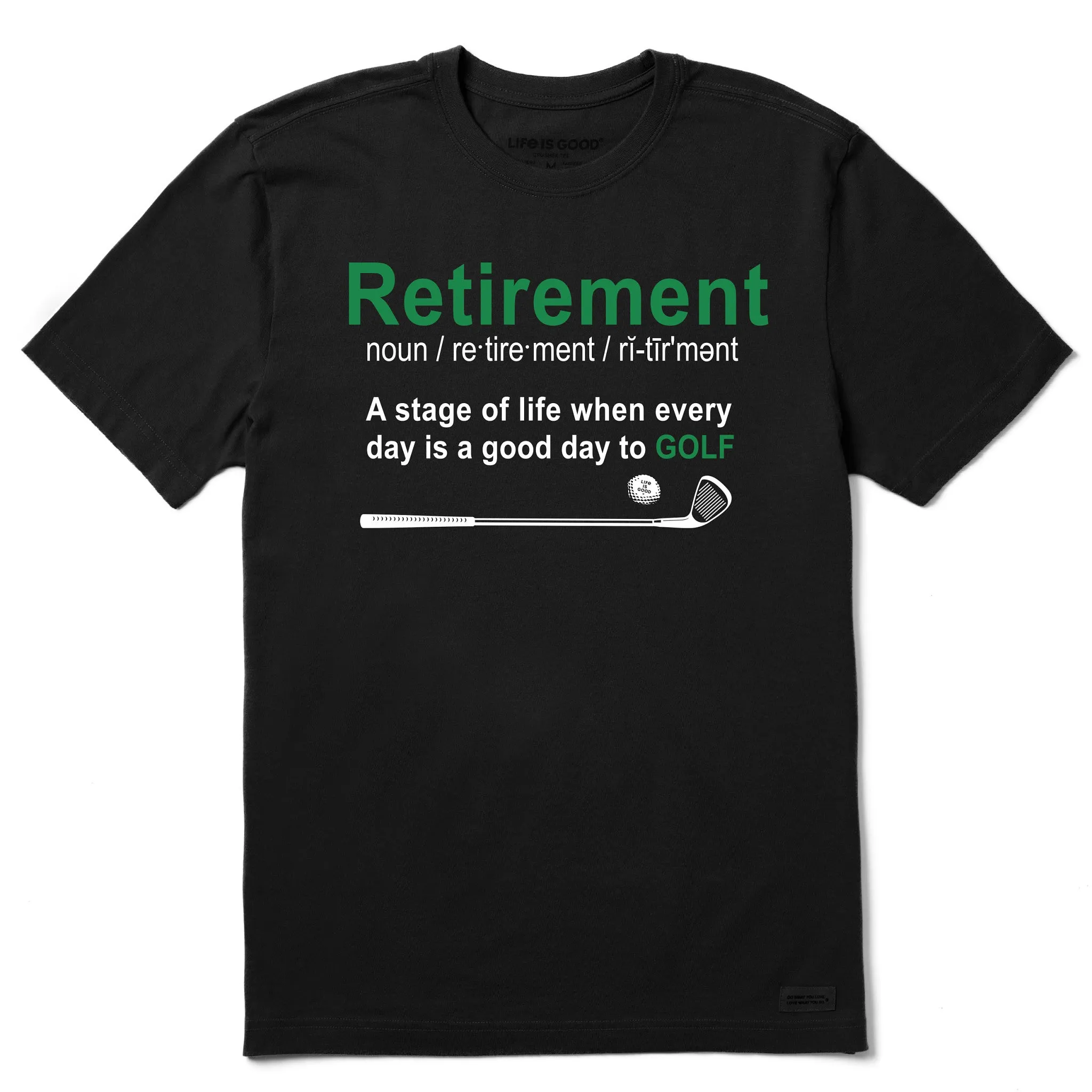 Quick Dry Wear Men's Golf Retirement Defined Short Sleeve Tee