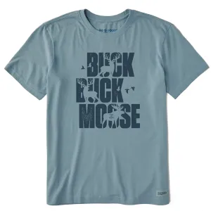 Men's Typeout Buck Buck Moose Bold Short Sleeve Tee Minimalist Comfort Weekend Style