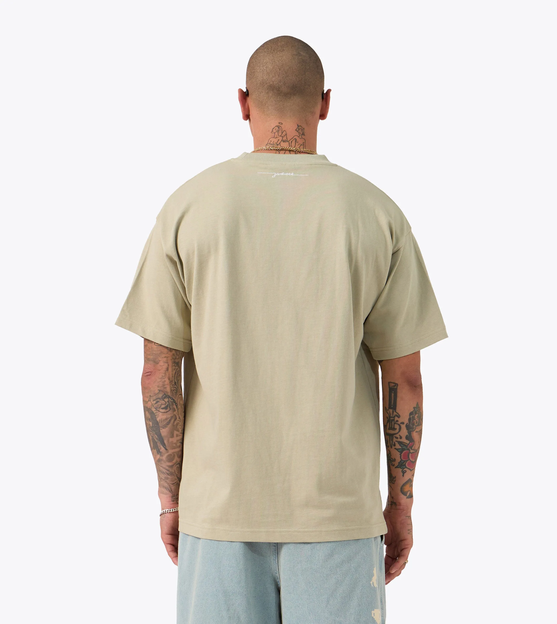 Box Tee Sage Trendy Fashion Solid Color