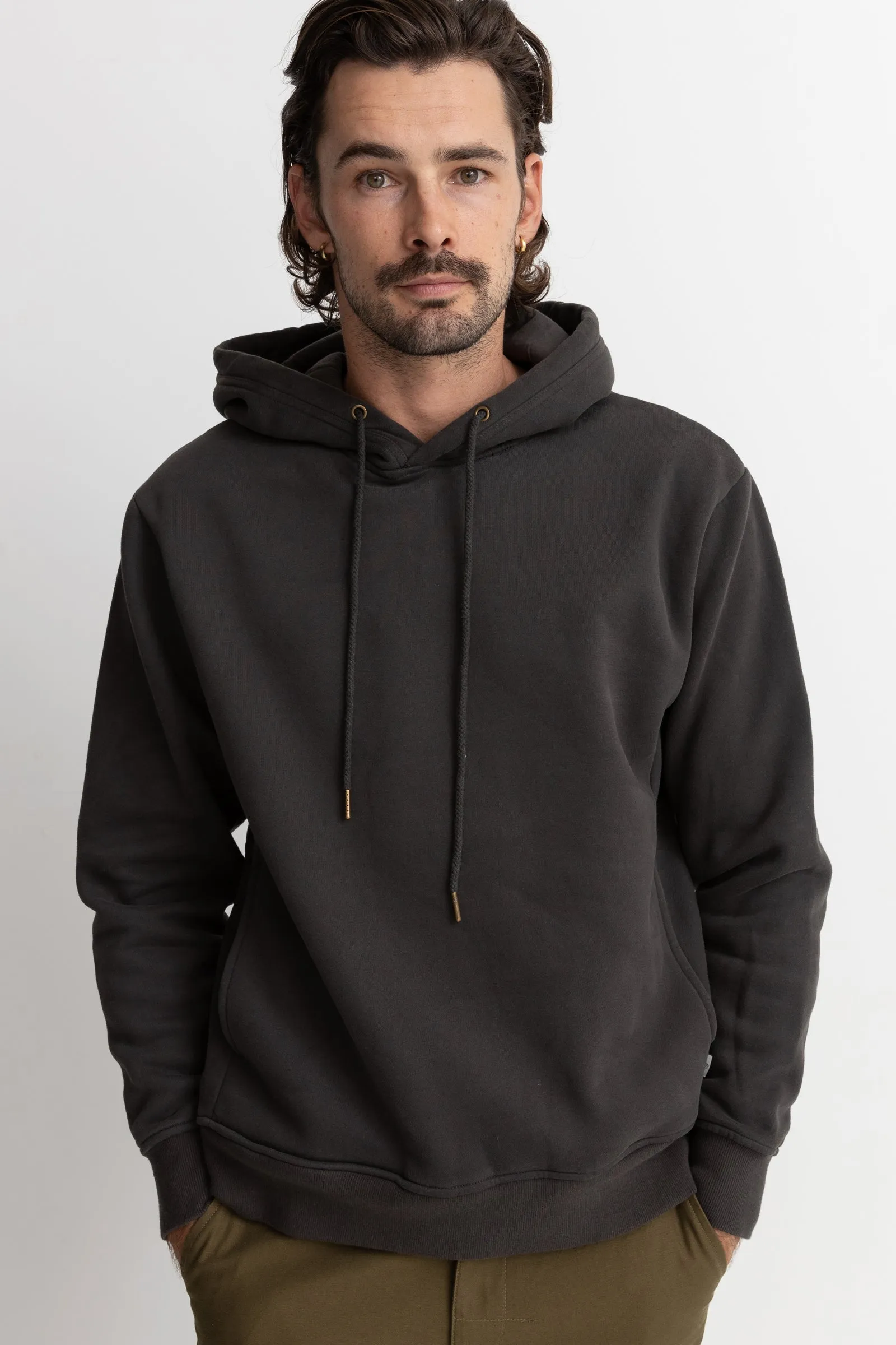 Modern Bold Classic Fleece Hood Vintage Black
