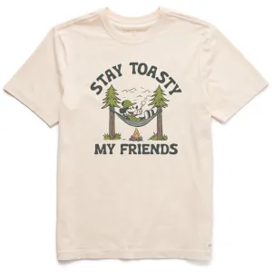 Men's Stay Toasty My Friends Short Sleeve Crusher Tee Fade Resistant Print
