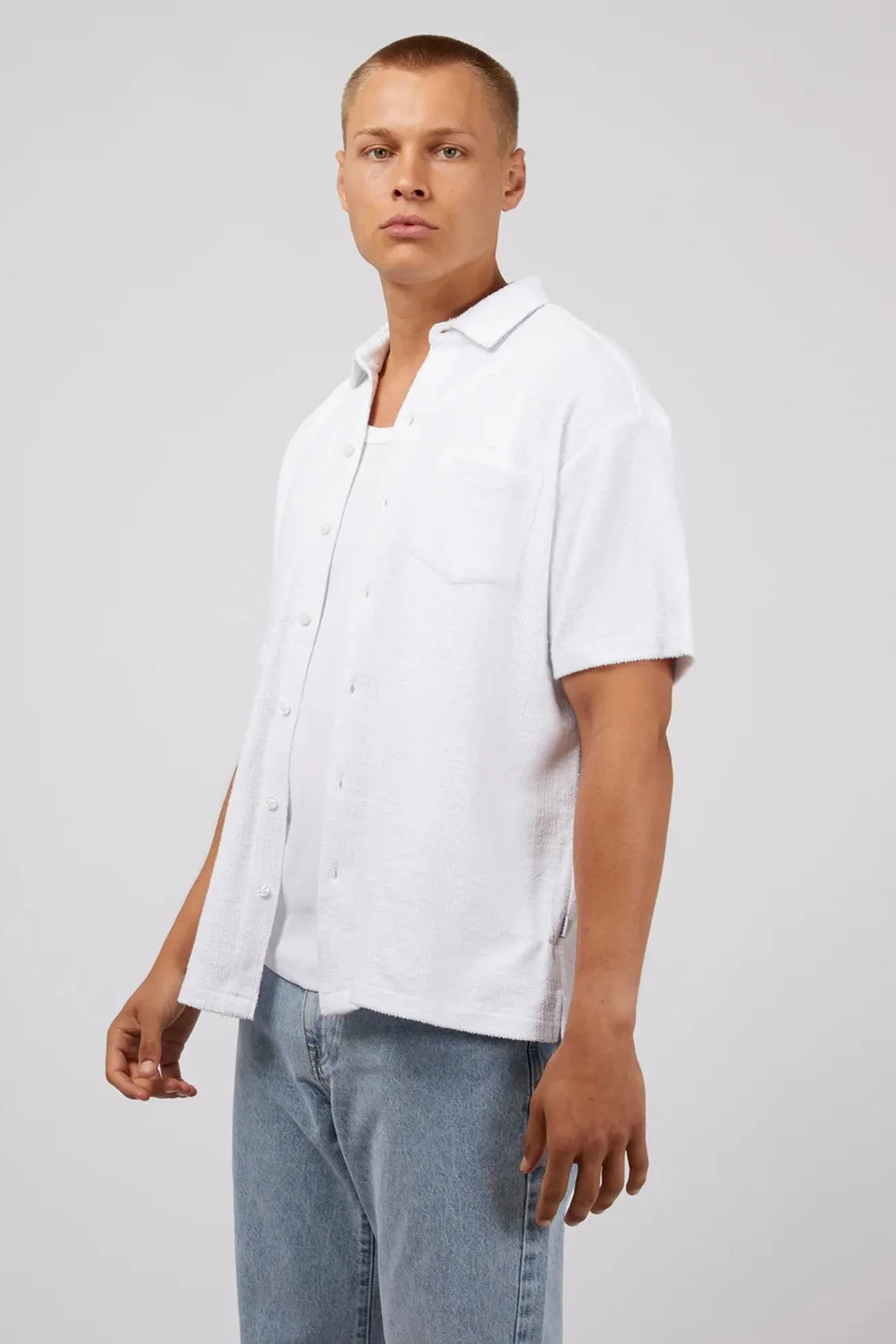 Cove Short Sleeve Shirt White Pocket Detailing