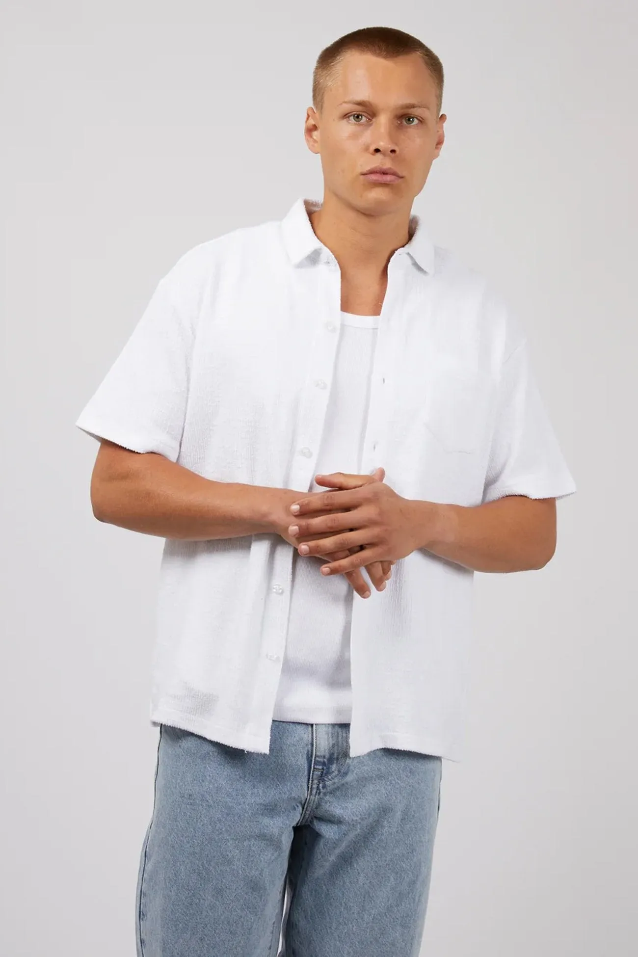 Cove Short Sleeve Shirt White Summer Comfort Quick Fit Wear