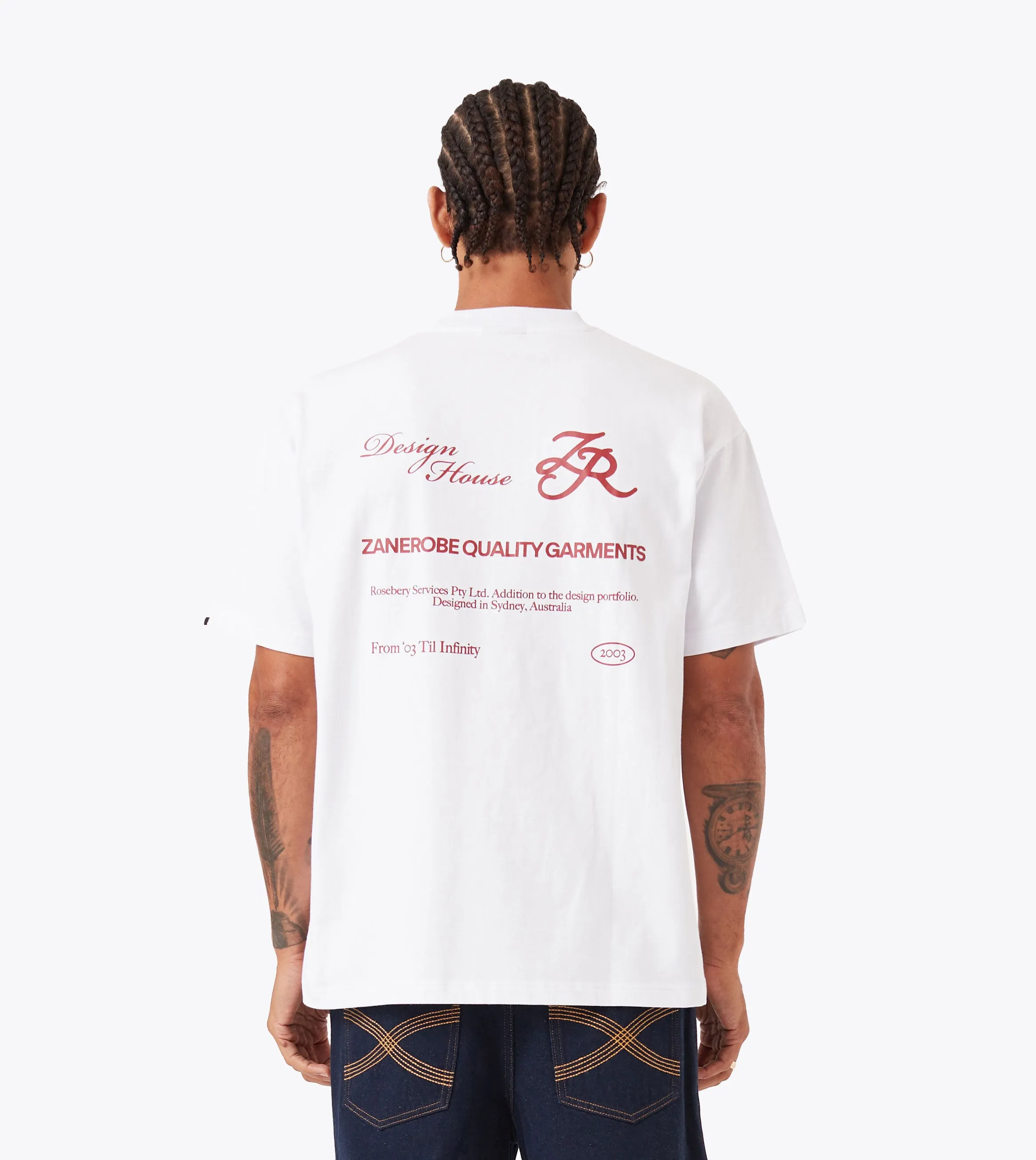 MinimalBranding Design House Box Tee White