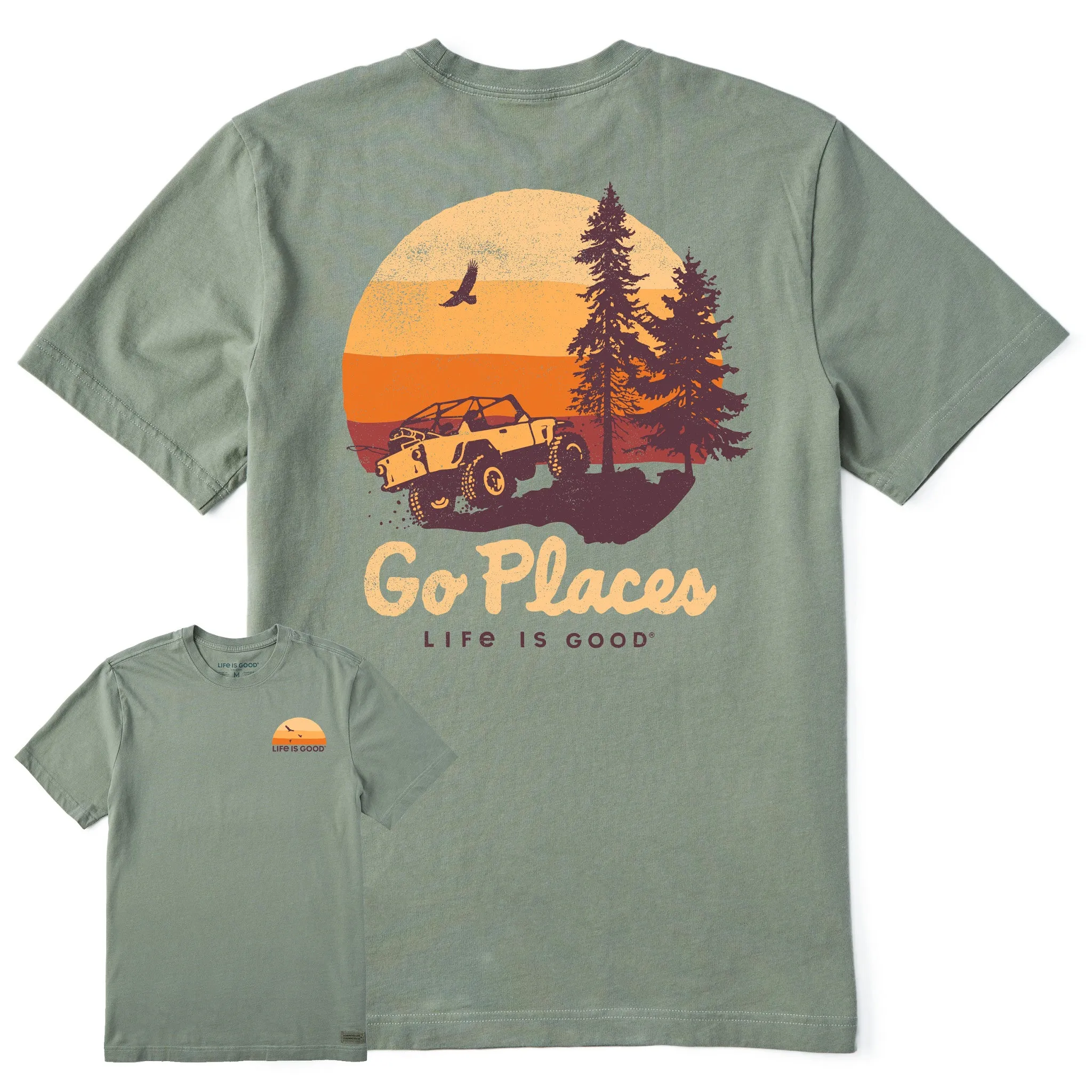 skinny but not tight Men's Go Places Short Sleeve Crusher Tee