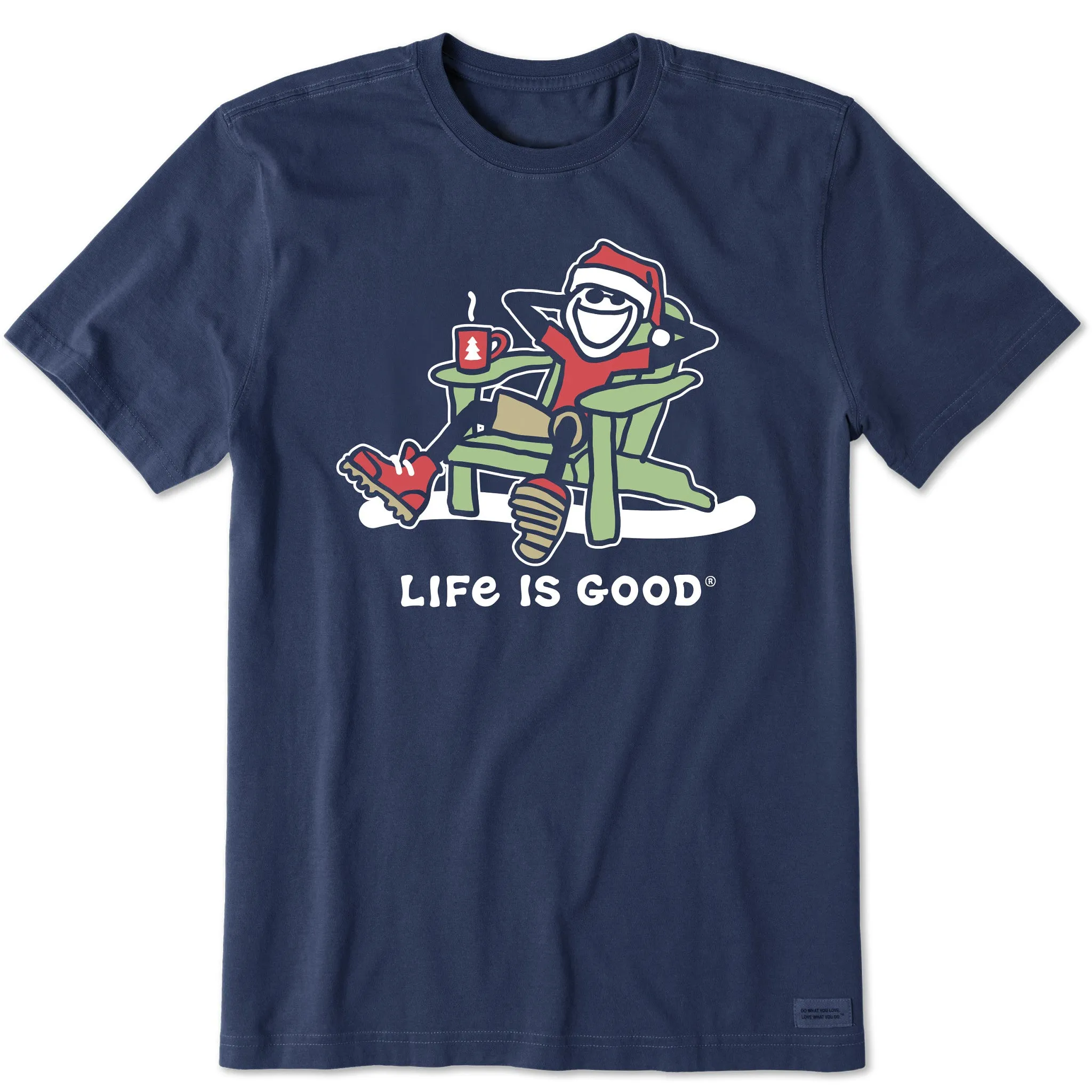 Men's Santa Jake Adirondack Short Sleeve Crusher Tee Fresh Outfit Style ReinforcedHems