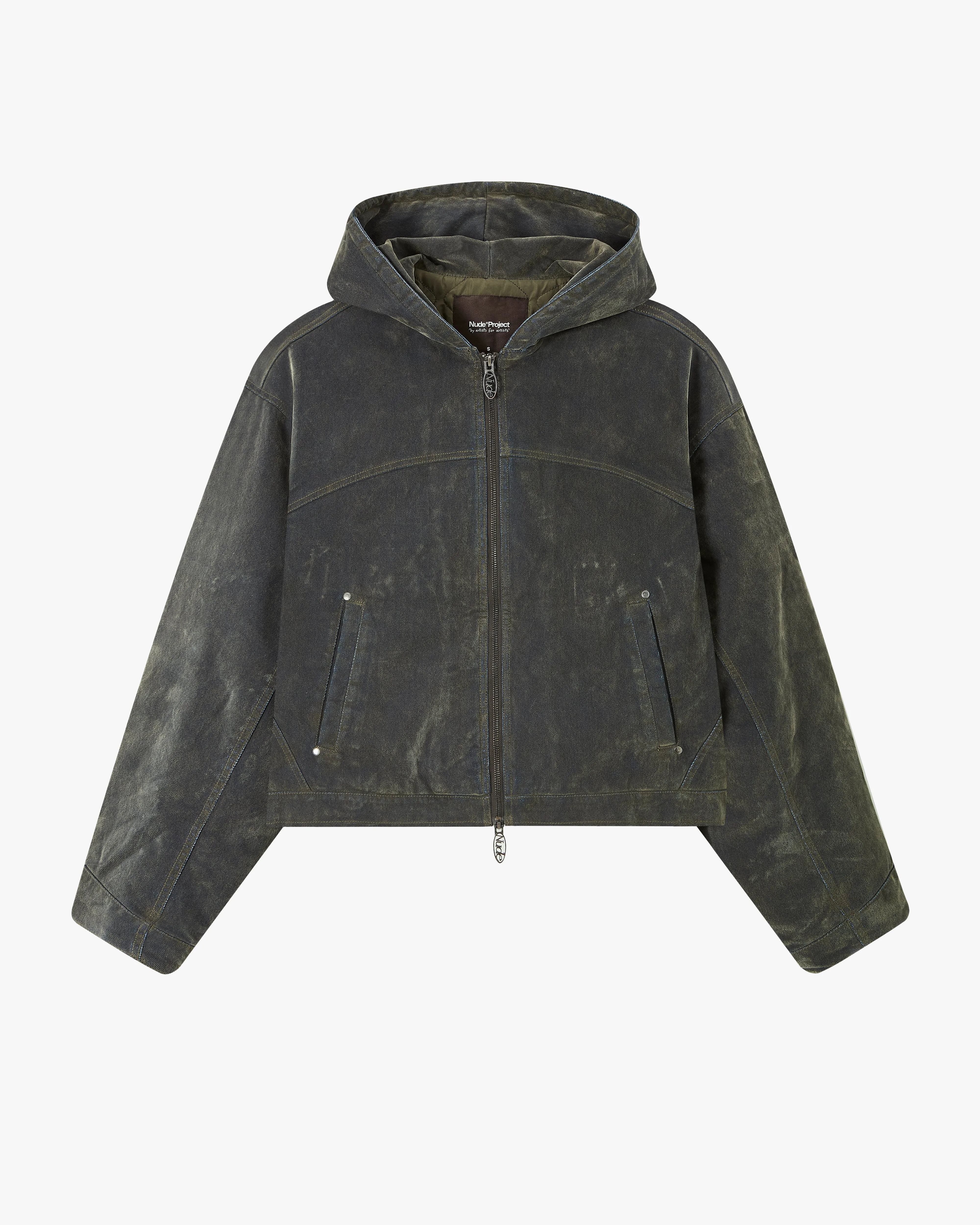 Noise Reduced Fabrics Velvet Denim Worker Jacket