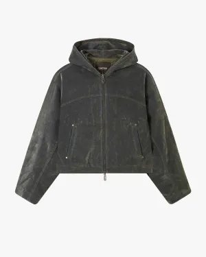 Noise Reduced Fabrics Velvet Denim Worker Jacket