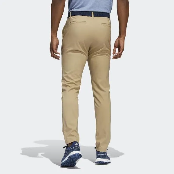 No Iron Adidas Ultimate365 Tapered Golf Pants - Beige