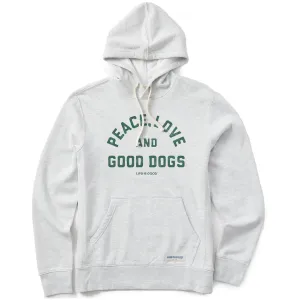 Men's Peace Love and Good Dogs Simply True Fleece Hoodie product fleece lining warmth