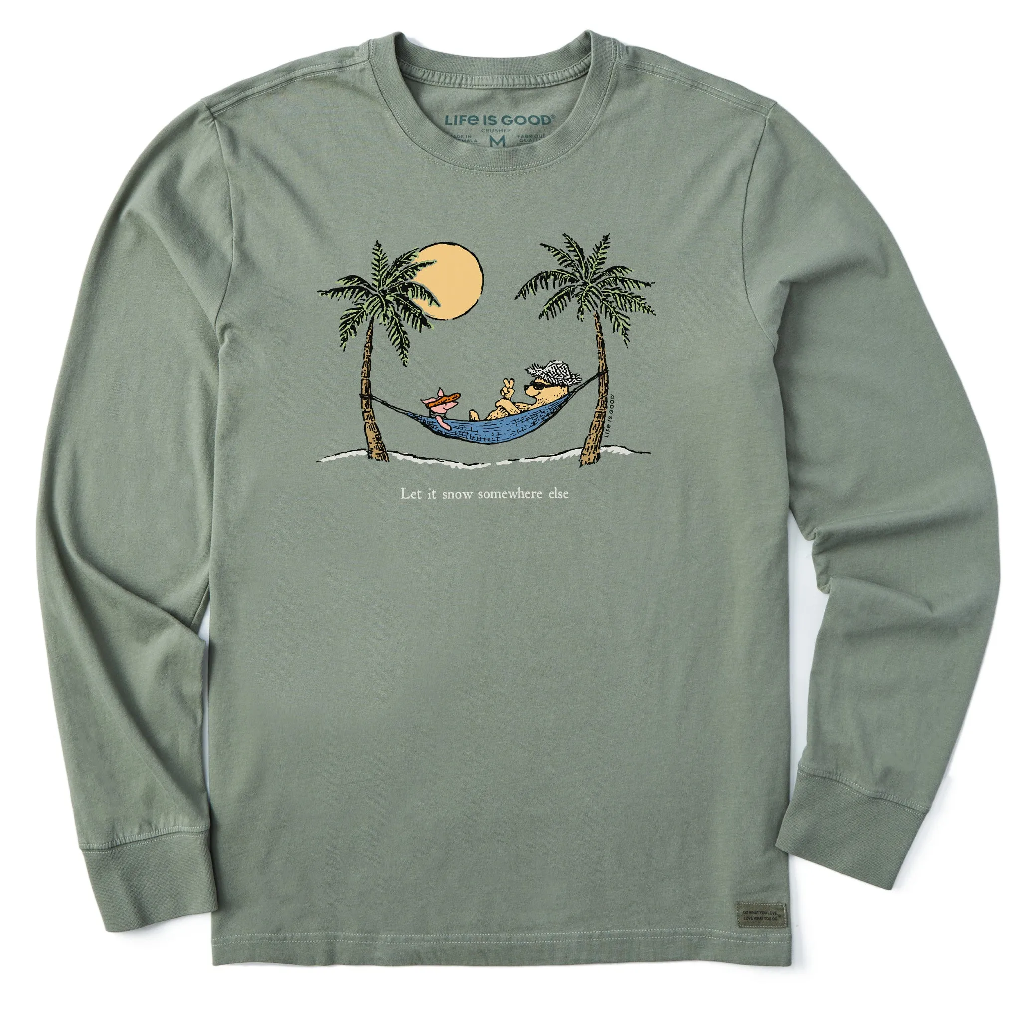 Men's Winnie Hammock Let it Snow Somewhere Else Long Sleeve Crusher Tee Easter Comfy Touch