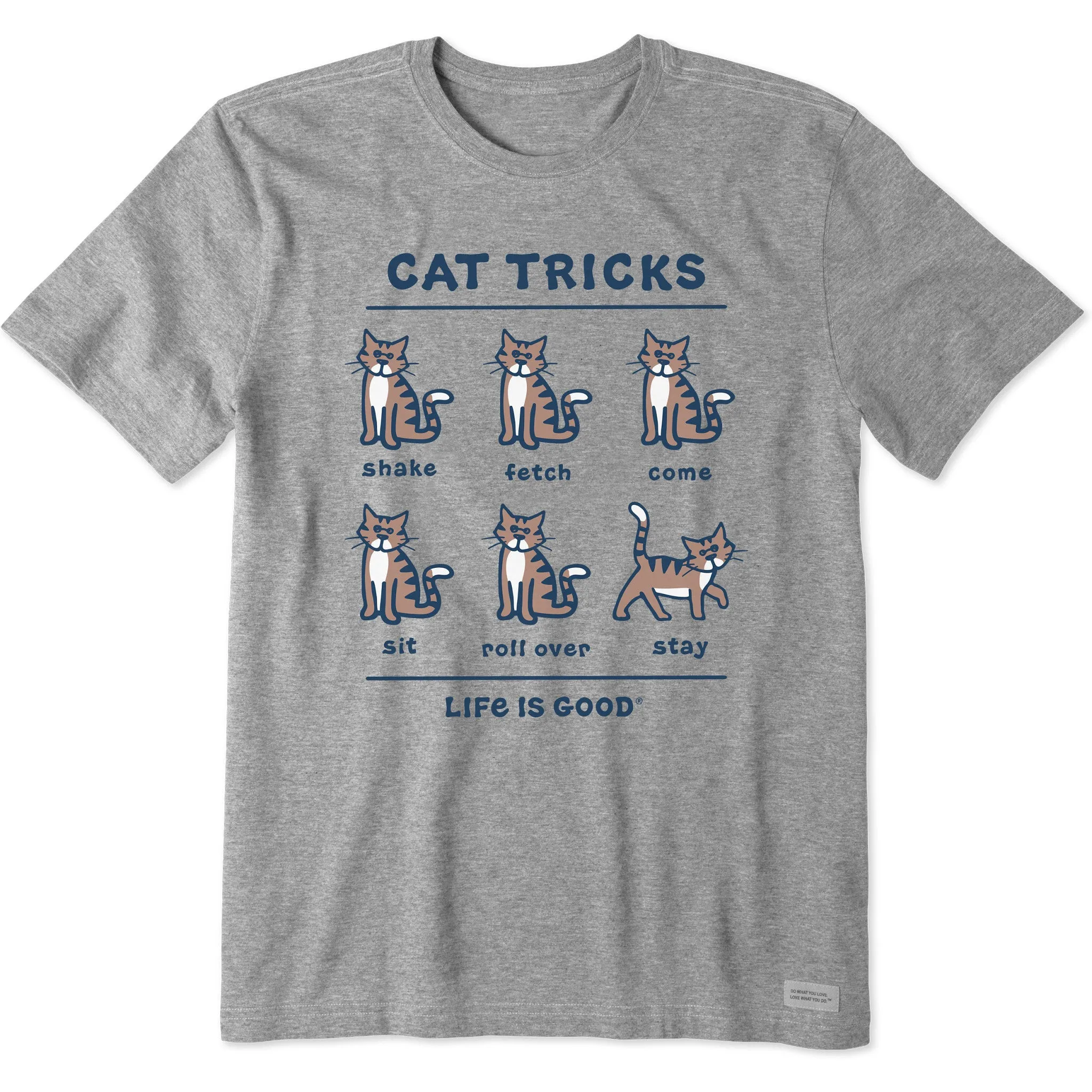 SoftenedNeckline Men's Tabby Al Cat Tricks Short Sleeve Crusher Tee