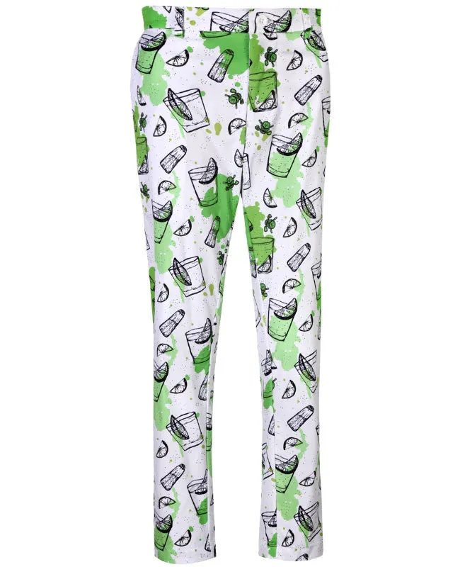 Tattoo Golf: Men's 19th Hole Cool Stretch Golf Pants- Green Outdoor Movement Comfort Stretch